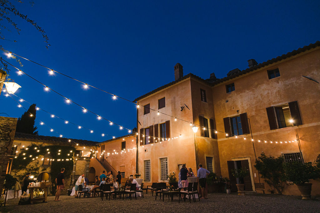 Wedding lights 3 days event at Villa Catignano - Italian Wedding Designer