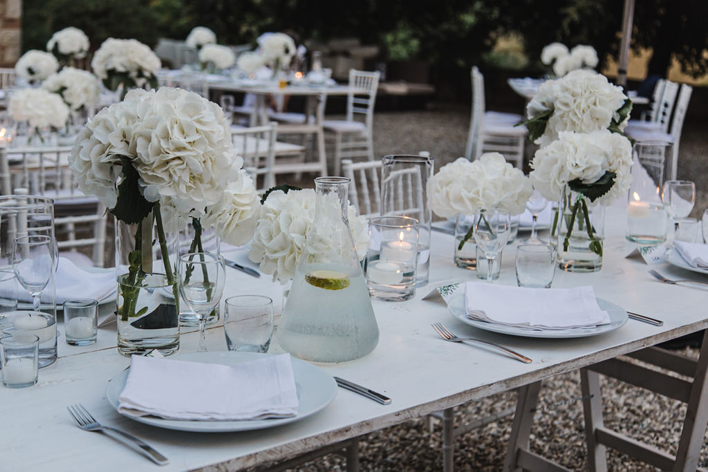 White flowers - 3 days event at Villa Catignano - Italian Wedding Designer